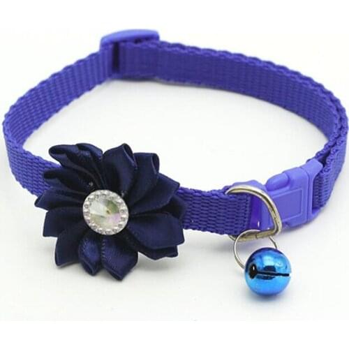 Personalized Pet Collar For Small Medium Large Dogs Pitbull Pug Pet Collar Petal New Decoration With Bell Traction Rope Collar