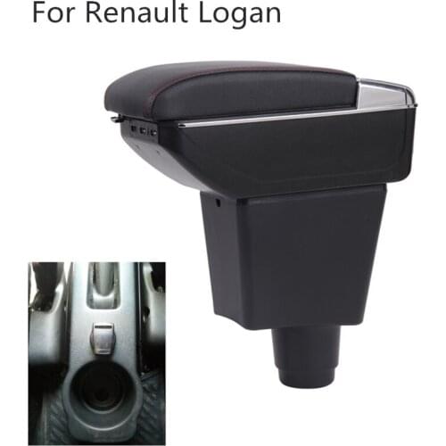 For Renault Logan 2 Armrest Box Logan 2 Universal Car Central Armrest Storage Box modification accessories