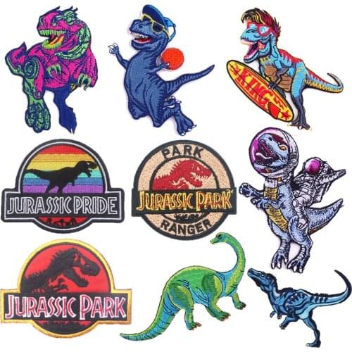 Cute Dinosaur Patches for kids Clothes DIY Cartoon Animal Patch Iron on Clothing Thermoadhesive Patches Applique T-shirts Badge