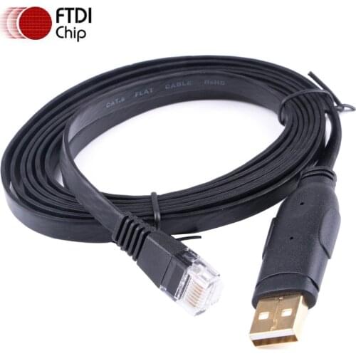 USB to RJ45 RS232 Rollover Slim Console Cable 72-3383-01 FTDI Chip for Cisco Huawei NETGEAR Linksys Ubiquity TP-Links/Switches