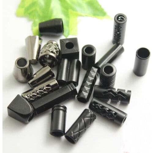 20PCs Alloy Clothing Rope Buckle Stopper Cylinder For Clothing Overcoat Sewing Accessories Geometric Repair Cord End