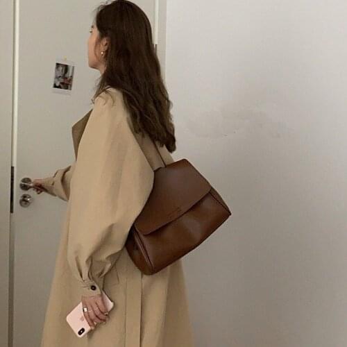 High Capacity PU Leather Women Shoulder Crossbody Bags 2021 New Tote Bags Vintage Handbags Ladies Casual Totes Female Purses