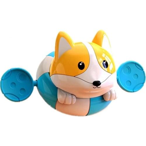 Wind-Up Corgi Bathroom Toys Corgi Bath Toys for Kids Baby Water Games Bathtub Swimming Dog Cute Cartoon Bathroom Toy