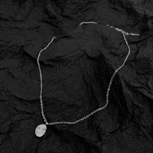 Origin Summer Silver Color Tulip Flowers Geometric Tulip Flowers Pendant Necklace for Women Stainless Steel Necklace Jewelry