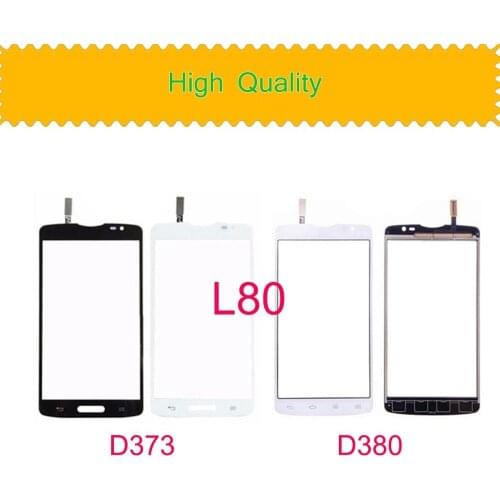 10pcs/lot Touchscreen For LG Series III L80 Single SIM D373 and L80 Dual SIM D380 Touch Screen Digitizer Sensor Glass Lens Panel