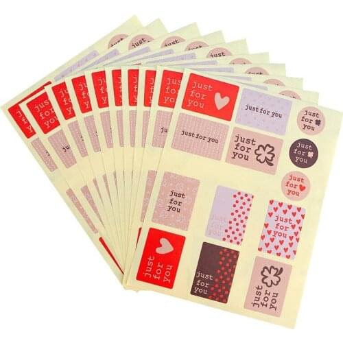 130 Pcs/lot 'Just for you' Multi-style Sealing Sticker Multifunction DIY Gifts Posted Baking Decoration Stickers Scrapbooking