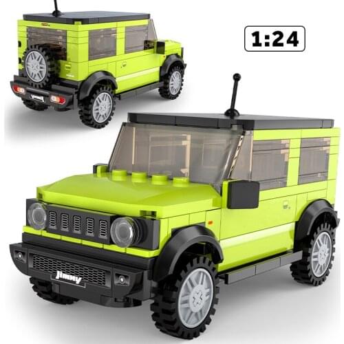192pcs 1:24 City Technical Green Off-road Engine Car Building Blocks Mechanical Supercar Sports Vehicle Bricks Toys For Boys