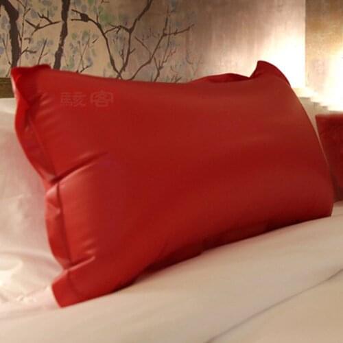 2Pcs Oil Waterproof Inflatable Pillow Can Be Used for Love Couples Comfortable Waterproof Senior PVC Material 80x50cm