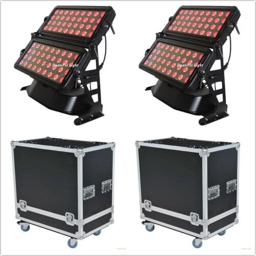 With flycase 6pcs ip65 dmx rgbw led wall washer high power city light 72*10W rgbw city light wash wall led rgbw 10watt