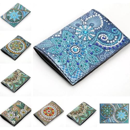 DIY Diamond Painting Diamond Passport Cover Special Shaped Leather Passport Protective Creative Handmade Craft Gifts