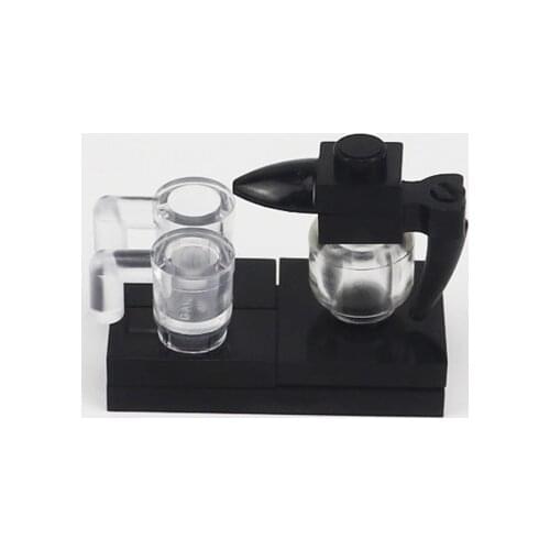 Locking MOC Bricks Teapot Cup Set Sale Building Blocks Toys for Children for Accessories DIY Blocks Parts Assemble Gifts Bricks