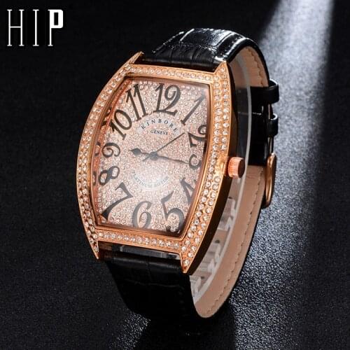 Hip Hop Luxury Mens Iced Out Waterproof Watches Date Quartz Wrist Watches With Micropave CZ Alloy Watch For Women Men Jewelry