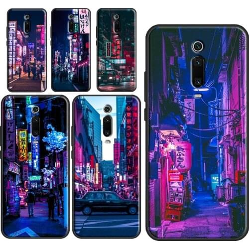 Neon Tokyo Alleys At Night Phone Case For Xiaomi Mi 11 Lite Ultra Mi 10T Pro Note 10 Lite POCO F3 F2 M3 X3 Pro Cover