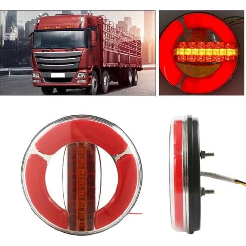Dynamic Truck LED Rear Tail Light 12V-24V Warning Lights Turn Signal Lamp for Trucks Towing Trailers RVs