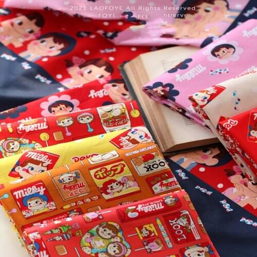 Cotton Muslin Sewing Fabric Cartoon Animals Digital Print Fabrics For Cotton Quilting Clothes Per Meters fabric cotton sewing