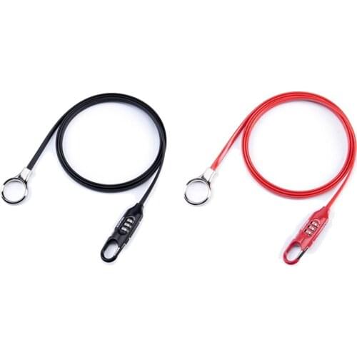 CXWXC Bike Lock Cable, 6FT Bike Cable Basic Self Coiling Combination Cable Bike Lock, Bike Lock Cable