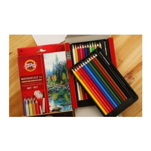 KOH-I-NOOR 24/36/48/72 Colors mondeluz art-set color lead water soluble color pencil Drawing pencils professional for studets