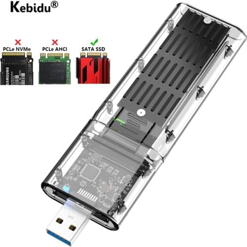 Kebidu M2 SSD CASE SATA Chassis M.2 To USB 3.0 SSD Adapter For PCIE NGFF SATA M / B Key SSD Disk Box For 2230/2242/2260/2280MM