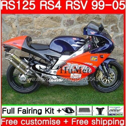 Body For Aprilia RS 125 1999 2000 2001 2002 2003 2005 84SH11 RS4 RS-125 RSV125 RS125 99 00 01 02 03 04 05 Fairings Factory blue