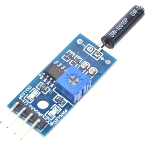 Vibration Sensor Module Normally Opened Type SW18010P Vibration switch alarm sensor module for Arduino