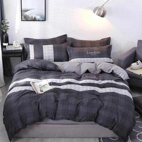 Nordic stripe duvet cover 200x200/240x220 Pillowcase 3pcs duvet cover set，bedding set，Single Double Queen King quilt cover
