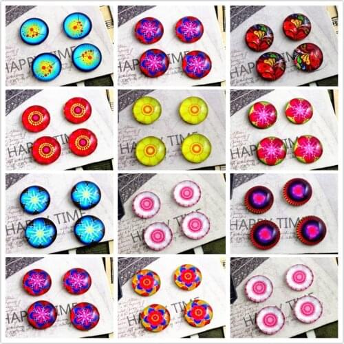 New Fashion 20pcs 12mm 10 Style Handmade Photo Glass Cabochons