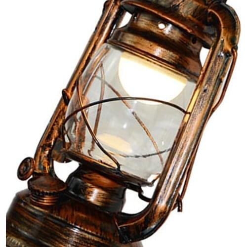 2021 New Vintage LED Wall Lamp Barn Lantern Retro Kerosene Wall Light European Antique Style