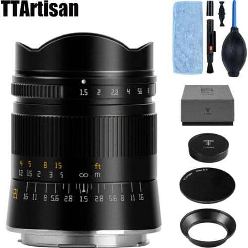 TTArtisan 21mm F1.5 Camera Lens Full Fame Manual Focus Lens For Leica M Mount Leica L Sony E Canon RF Nikon Z TT Artisan