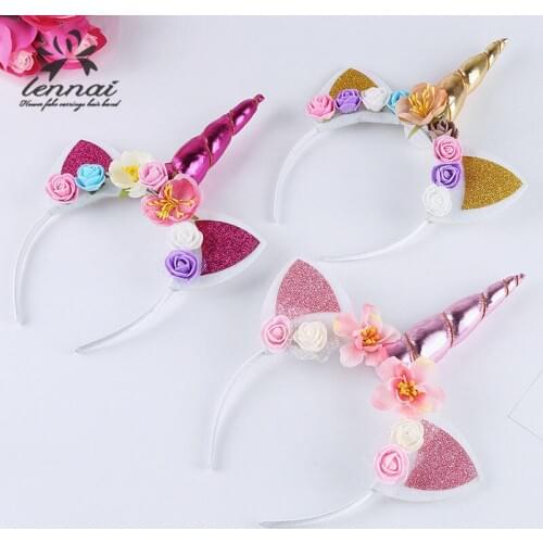 Kids Girl Baby Unicorn Horn Headband Hair Band Accessories Headwear Head Wrap