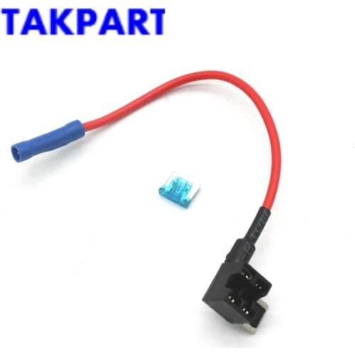 TAKPART Fuse TAP Adapter Micro LOW PROFILE mini ATT Blade Fuse Holder Auto Car 32V