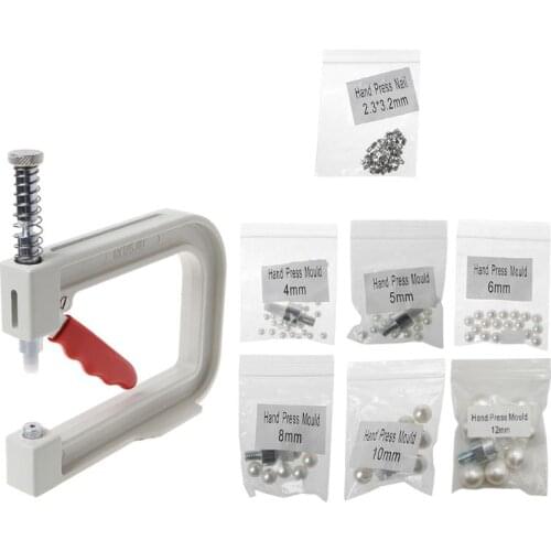 1 Set Manual Beading Machine Clothes Cap Pearl Bead Craft For DIY Repair Lace Knit Hat Hair Tools