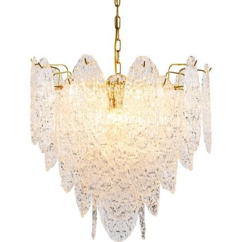 Light luxury postmodern creative designer showroom villa bedroom living room dining minimalist glass chandelier