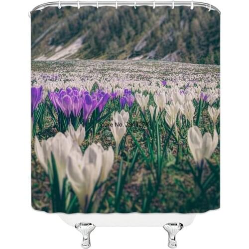 Unique Design Plant Cactus Hanging Shower Curtain Waterproof Mildew Polyester Fabric Home Bathroom Decoration