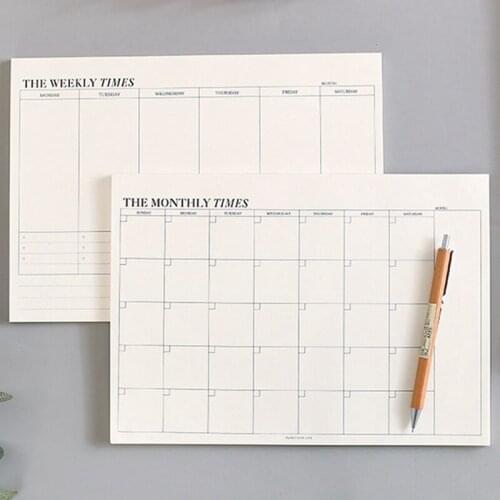 2021 School Stationery Monthly Weekly Planner Book Office Supplies Stationery Planner Notebook Office Supplies Memo Pad Note