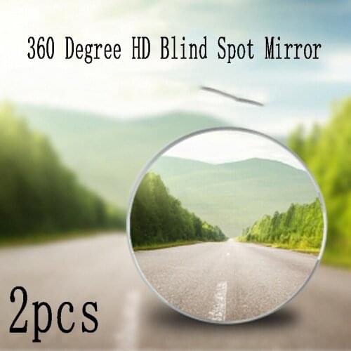 360 Degree HD Blind Spot Mirror Adjustable Car Rearview Convex Mirror for Car Reverse Wide Angle Vehicle Parking Rimless Mirrors