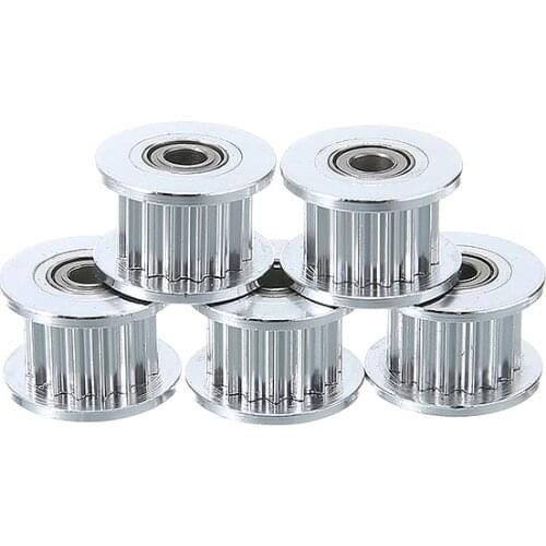 5pcs New Arrival GT2 16T Timing Pulley 3mm Bore Bearing 6mm Belt 3D Printer Reprap Wheels Gear Replacement Printer Accessories