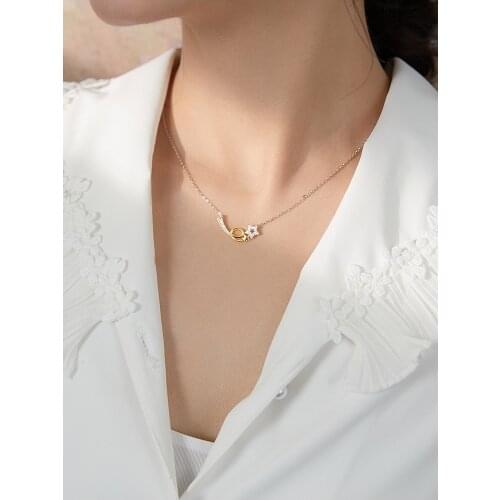 925 sterling silver jewelry with wishing star pendant necklace clavicle chain personality exquisite necklace for female gifts