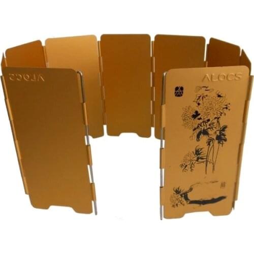 Alocs 7075-Aluminum Camping Wind Screen Camping Windshield Stove WindScreen CS-B05