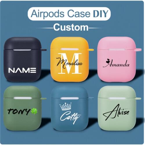 Private Handwriting Custom Case for Apple Airpods 1 2 3 DIY Soft Silicone Cover Name Logo Image Text Customized for Airpods Pro