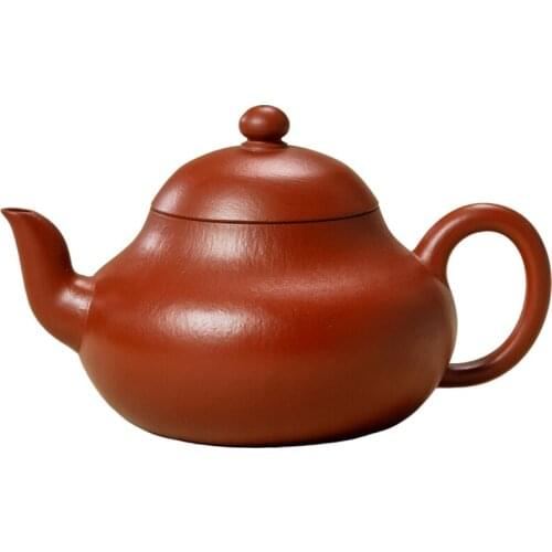 "King Tea Mall" Yixing "Li Xing" Fully Handmade Teapot 180CC Raw Ore Red Mud "ZhuNi" for Chinese Gongfucha Tea wares Sets