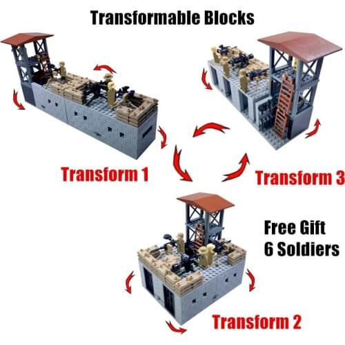 MOC Military Weapons Blocks Children Montessori Toys for Boys Toys Gift Compatible Friends Technical Mini Bricks Juguete Bloques