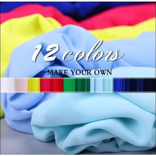 Summer thin section lined with 15 color georgette drape fabric lining fabric wholesale high quality lining cloth