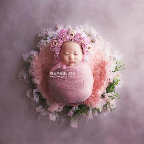 Sweet Rose Floral Bonnet Newborn photography props Flower Floral Bonnet Cotton Geranium Flower Cap Flower Beanie