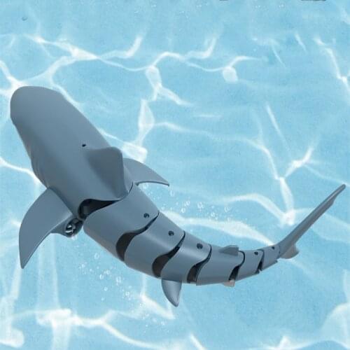 Muwanzi 2.4G RC Shark Fish Boat Robot T11 Waterproof Swimming Animal Dual Motors Radio Control Simulation Sharks Toys for boys