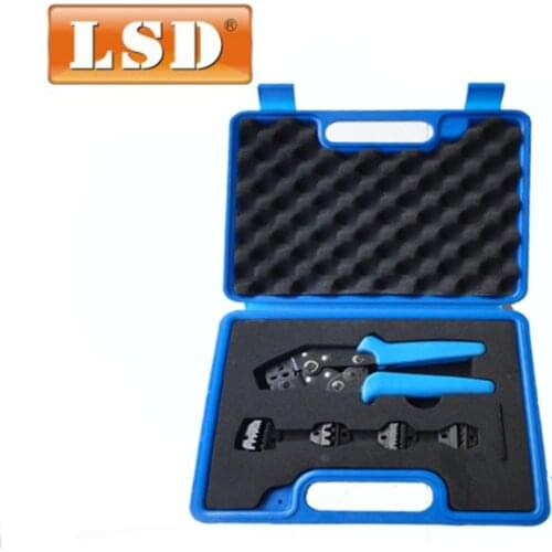 DN0752-5D1 crimping tool set with one crimping tool and four replacebable dies electric tool set in plastic box
