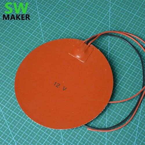 SWMAKER 3D printer parts 180 / 200 /250 / 300 mm Round silicon rubber heating plate Heater heating pad silicone rubber plate