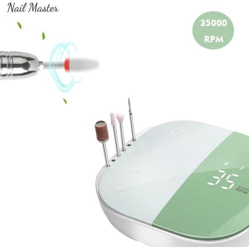 Upgrade 35000RPM Electric Nail Drill Machine Professional Nail File Manicure Machine for Nail Art Nail Drill Bits Polisher