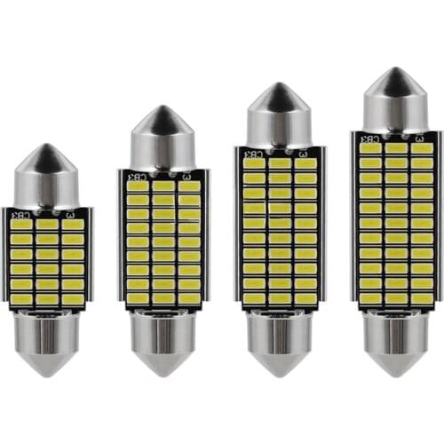 10Pcs C5W C10W License Plate Lights 31mm 36mm 39mm 41mm Super Bright LED Bulb Car Interior Dome Reading Light Compartment Lamp