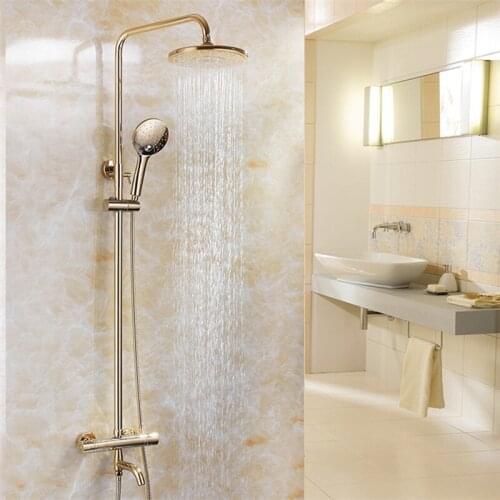 Send all wei yu on copper intelligent thermostat shower shower golden black three supercharged shower shower set