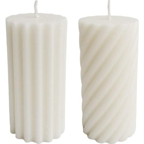 Paraffin Wax Pillar Candle Country Aesthetic Gift Home Wedding Parties Decor